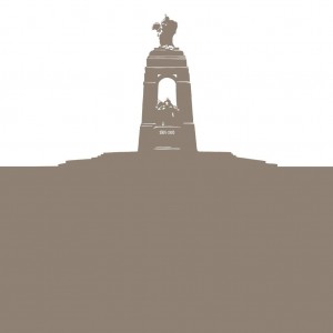 Silhouette of the National War Memorial