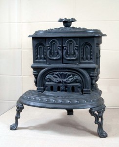 A metal stove