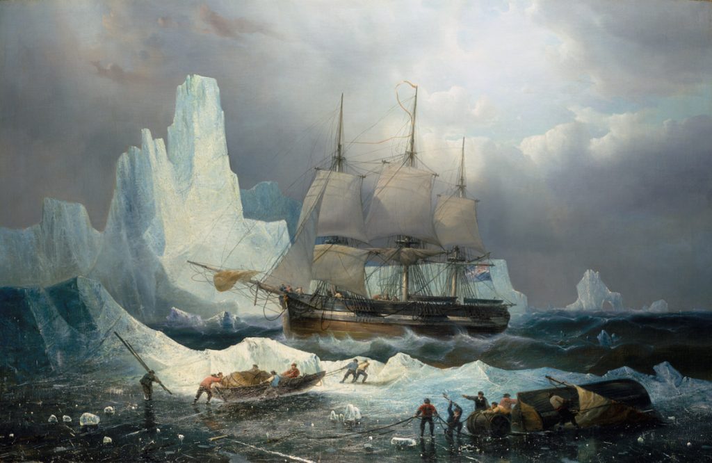 HMS Erebus in the Ice, 1846, François Étienne Musin. © National Maritime Museum, Greenwich, London, Caird Collection, BHC3325