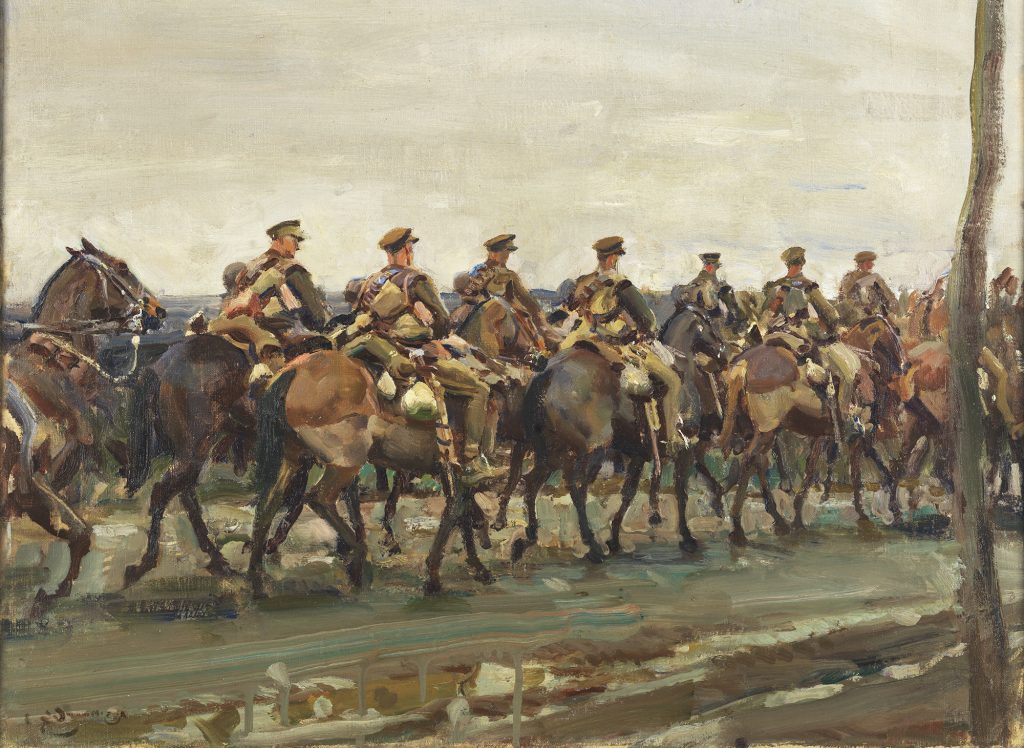 Painting of cavarly on the march