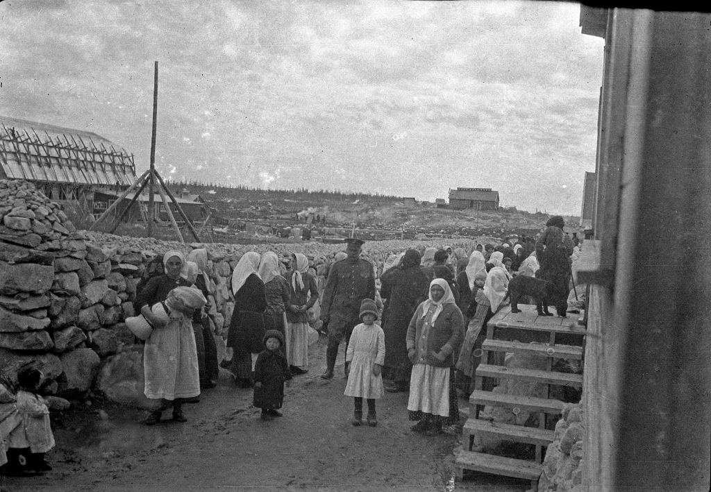 Women and children prisoners at Spirit Lake Internment Cam