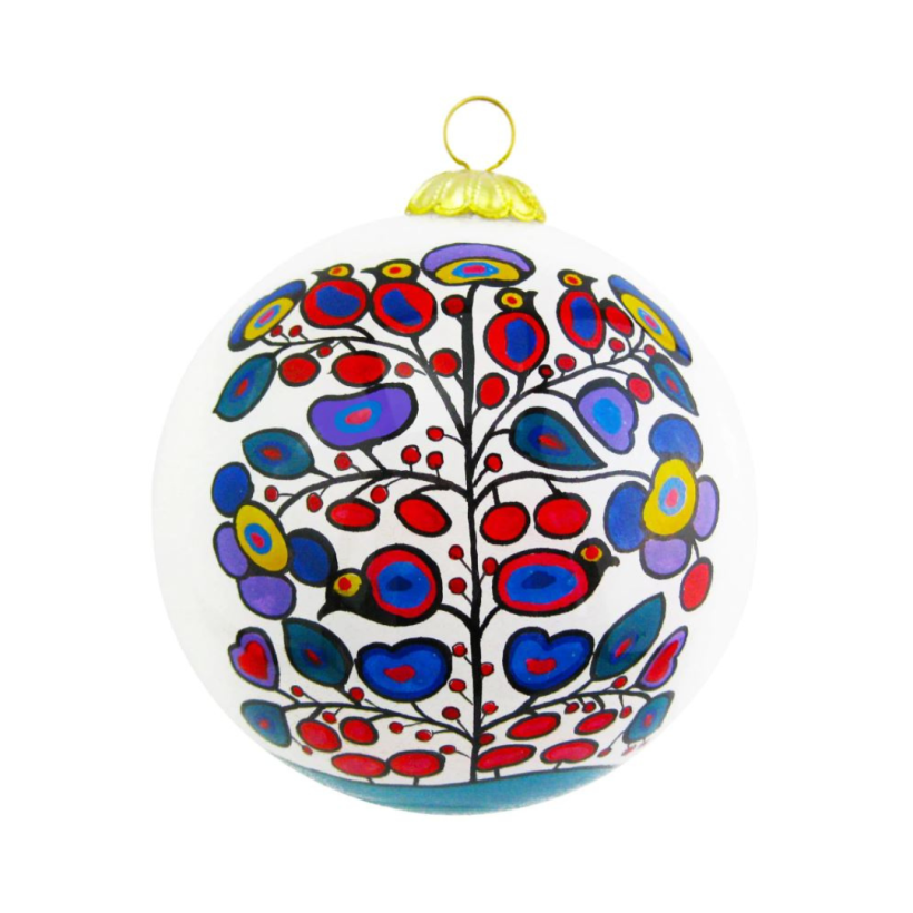 Norval Morrisseau Glass Ornaments - Woodland:: Ornement de verre Norval Morrisseau - Woodland