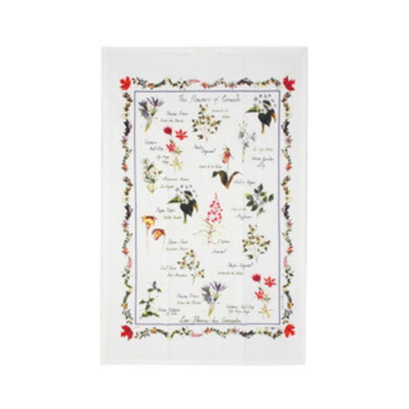 Canadian Wildflower Tea Towel