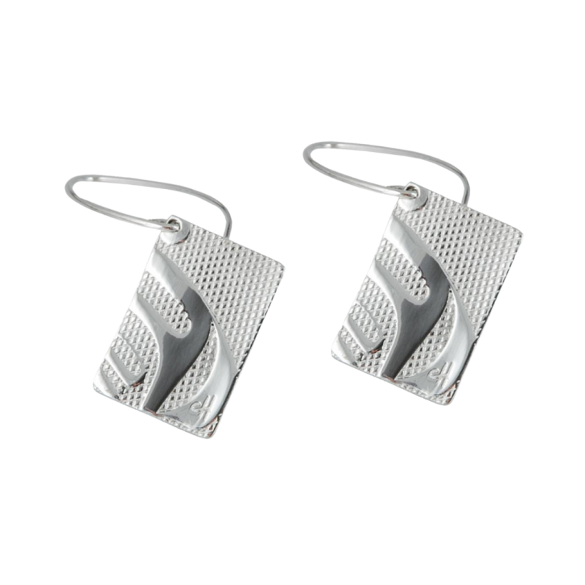 Killer Whale Silver Pewter Nexus Earrings by Corrine Hunt