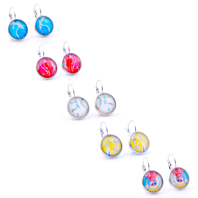 Alex Janvier Morning Star Pendant Earrings