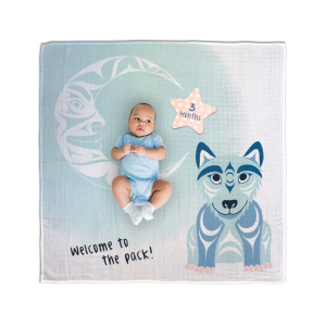 Baby Blanket and Milestone Sets- Wolf by Simone Diamond