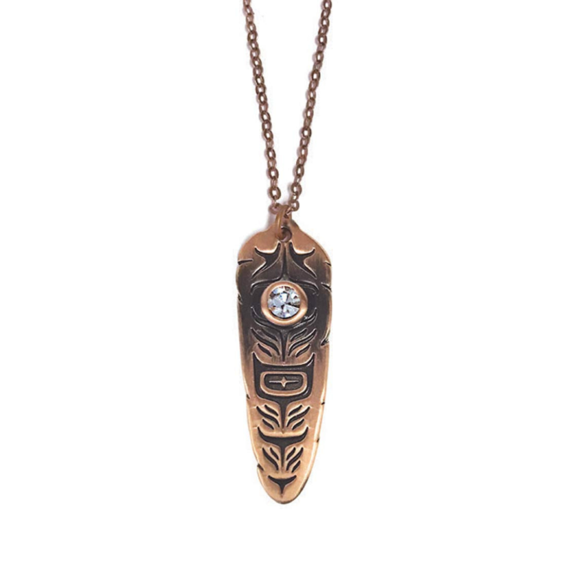 Sacred Feather Necklace - Diamond