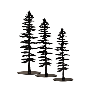 Metal Spruce Sculptures