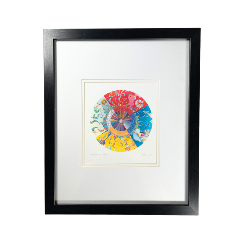 Morning Star by Alex Janvier printed on card and framed