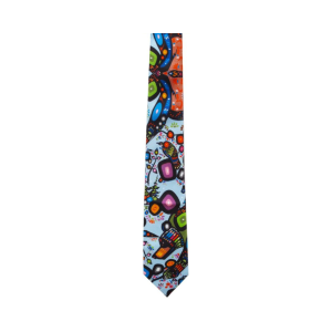 John Rombough Bear Artist Design Silk Tie