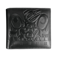 Leather Embossed Wallet - Salish Eagle by Allan Weir from the Haida nation