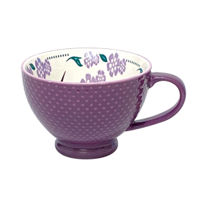 Porcelain Art Mug - Hummingbird (Purple) by Francis Dick from the Kwakwaka'wakw nation.