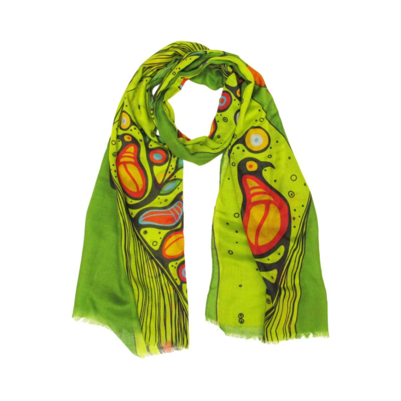 Recycled scarf Spirit of the Woodlands by Maxine Noel