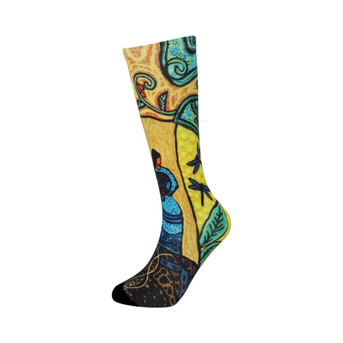 Strong earth woman socks by Leah Marie Dorion