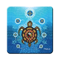 Set of coasters by James Jacko "Medicine Turtle"