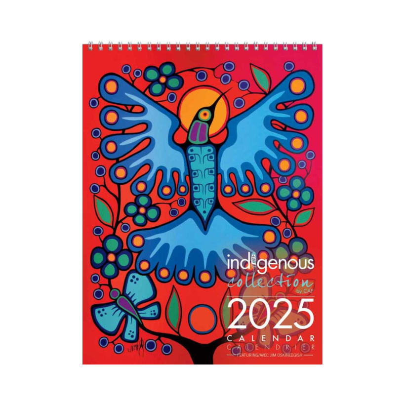 2025 wall calendar by indigenous artist Jim Oskineegish