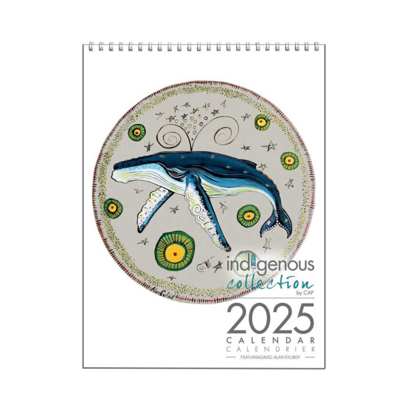 2025 wall calendar by indigenous artist Alan Syliboy