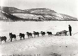 Arrival of the Royal and U.S. Mail, Yukon, February 1907