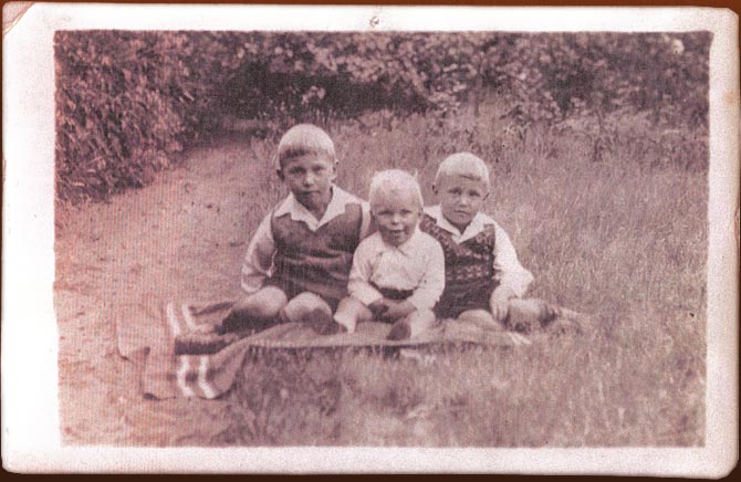  Ole, Sigvard, and Chris Bennedsen, ca 1936.