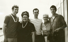 Connie Bennedsen (second from left) and friends at a bowling tournament, Toronto, late 1970s