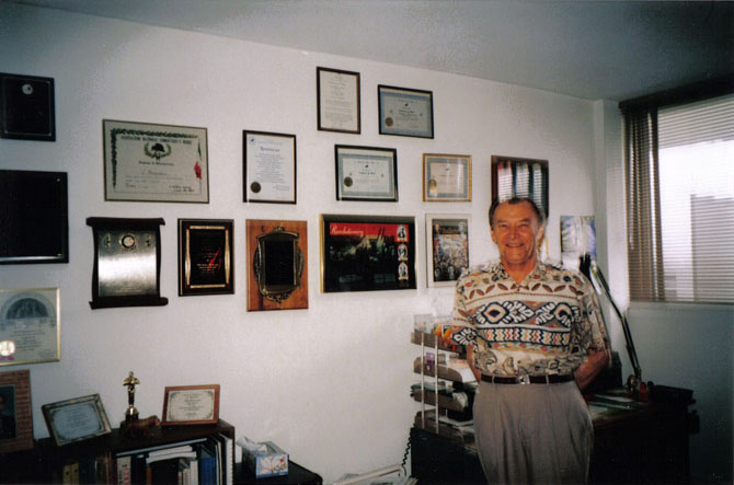 Chris in his home office, ca 2001.