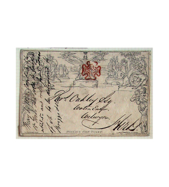 Mulready penny envelope posted on May 6th