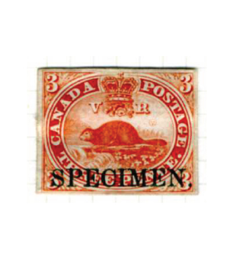 Three Pence Beaver plate proof with overprint