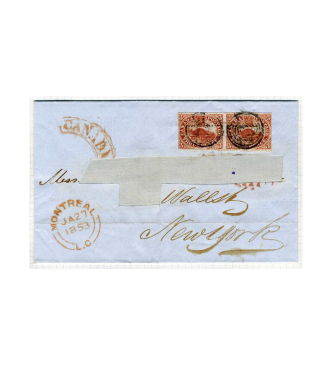Three Pence, postmarked Montreal