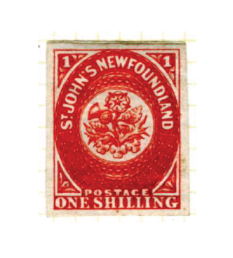 Newfoundland One Shilling on thick paper, unused