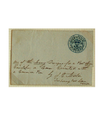 J. E. Morton, two pence Post Office envelope