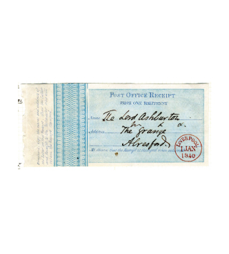 Henry Cole, Post Office receipt