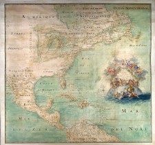 Map of Northern America, attributed to Claude Bernou, 1681