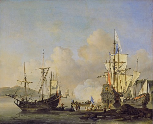 French Merchant Ships at Anchor, c. 1670 