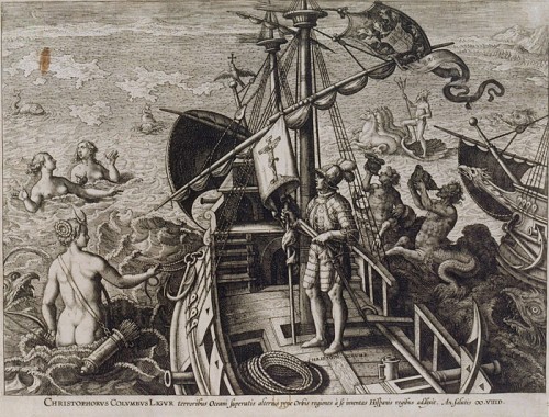 Christopher Colombus, engraved by Adriaen Collaert (ca.1560-1618)