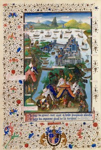 Siege of Constantinople, 3rd quarter of 15th century, by illuminator Jean Le Tavernier