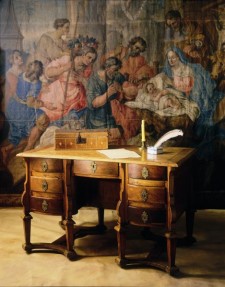 Late 17th Century Mazarin desk, Musée des Augustines de l’Hôtel Dieu de Quebec