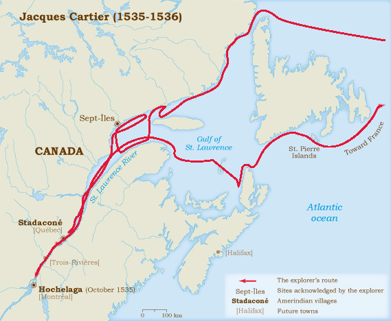 when did jacques cartier find canada