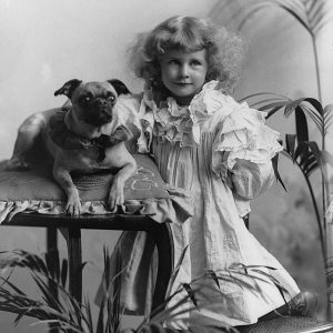 Missie Phyllis Joseph and dog