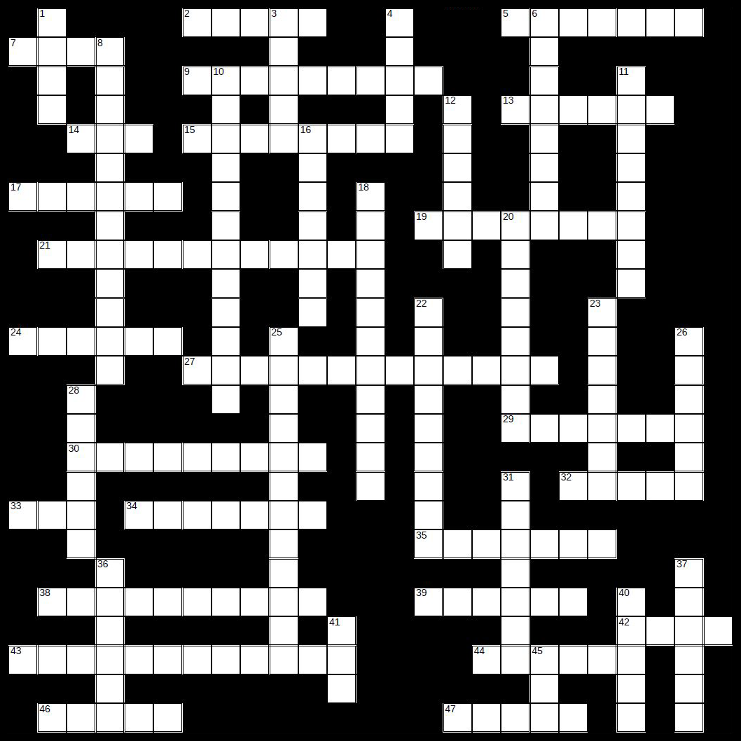 A crossword puzzle with white letters on a black background at the Canadian Museum of History in Ottawa.