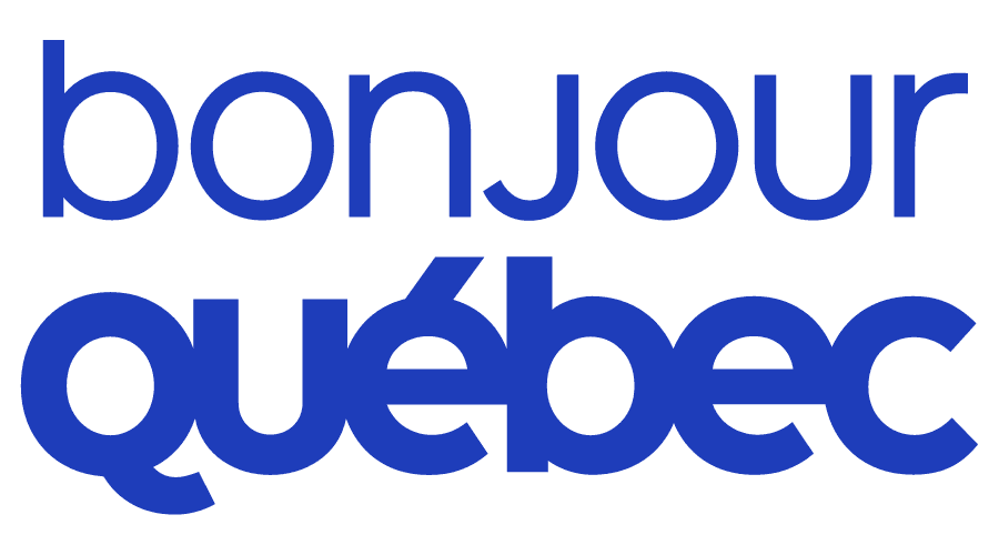 Bonjour quebec logo on a white background in Ottawa at the Canadian Museum of History.