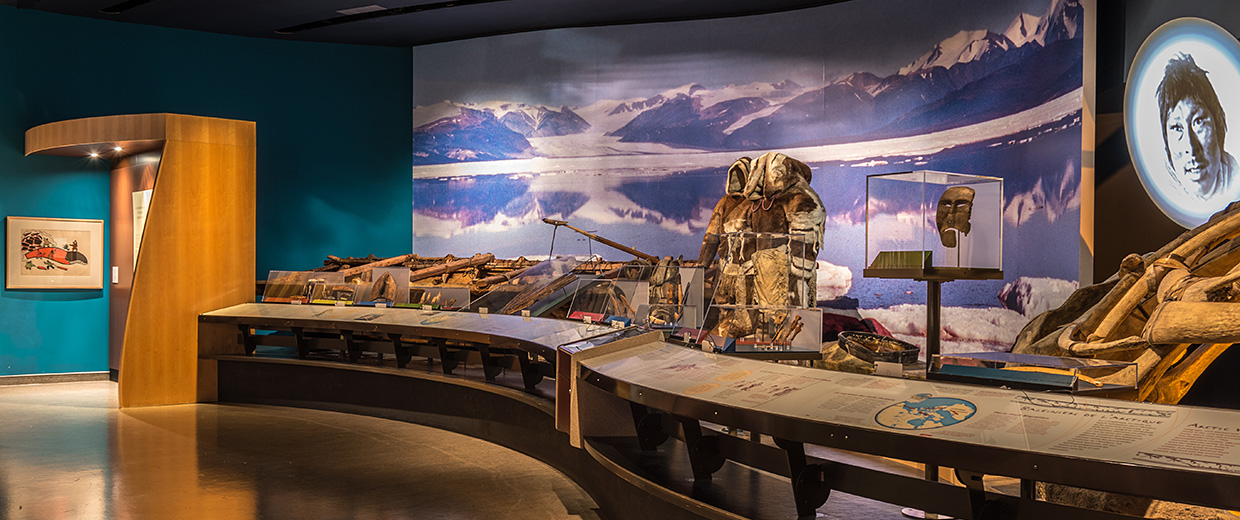 A display of native artifacts at the Canadian Museum of History in Ottawa.