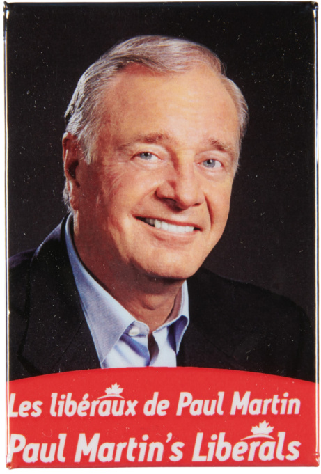 Election button for the Liberal Party of Canada, led by Paul Martin