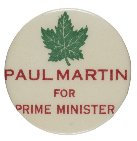 Button for Paul Martin, Sr.