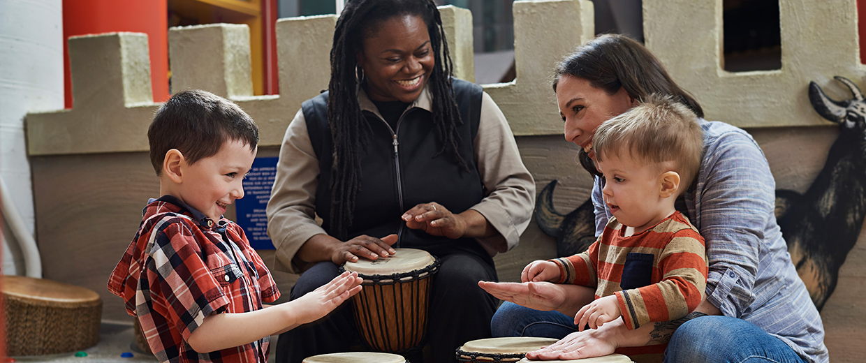 Learn to play the talking drums.