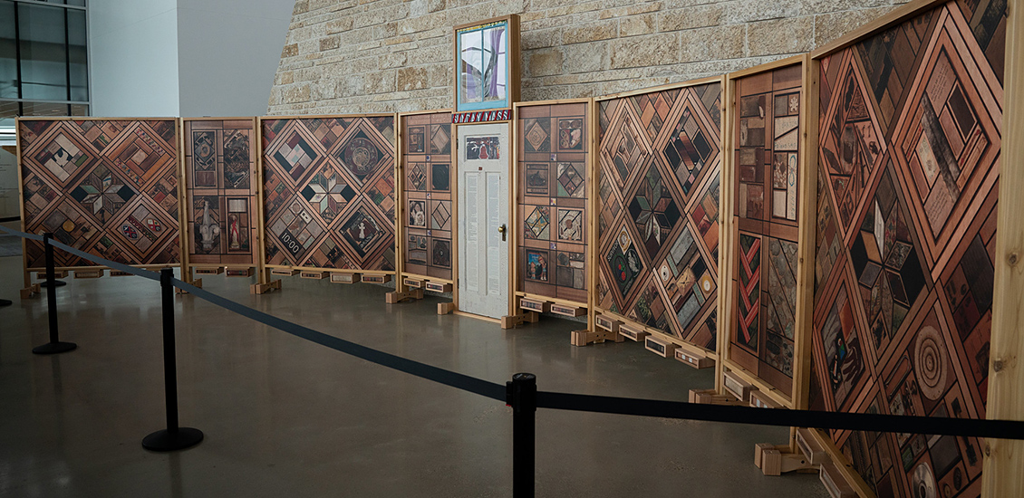 A 12-metre-long cedar artwork