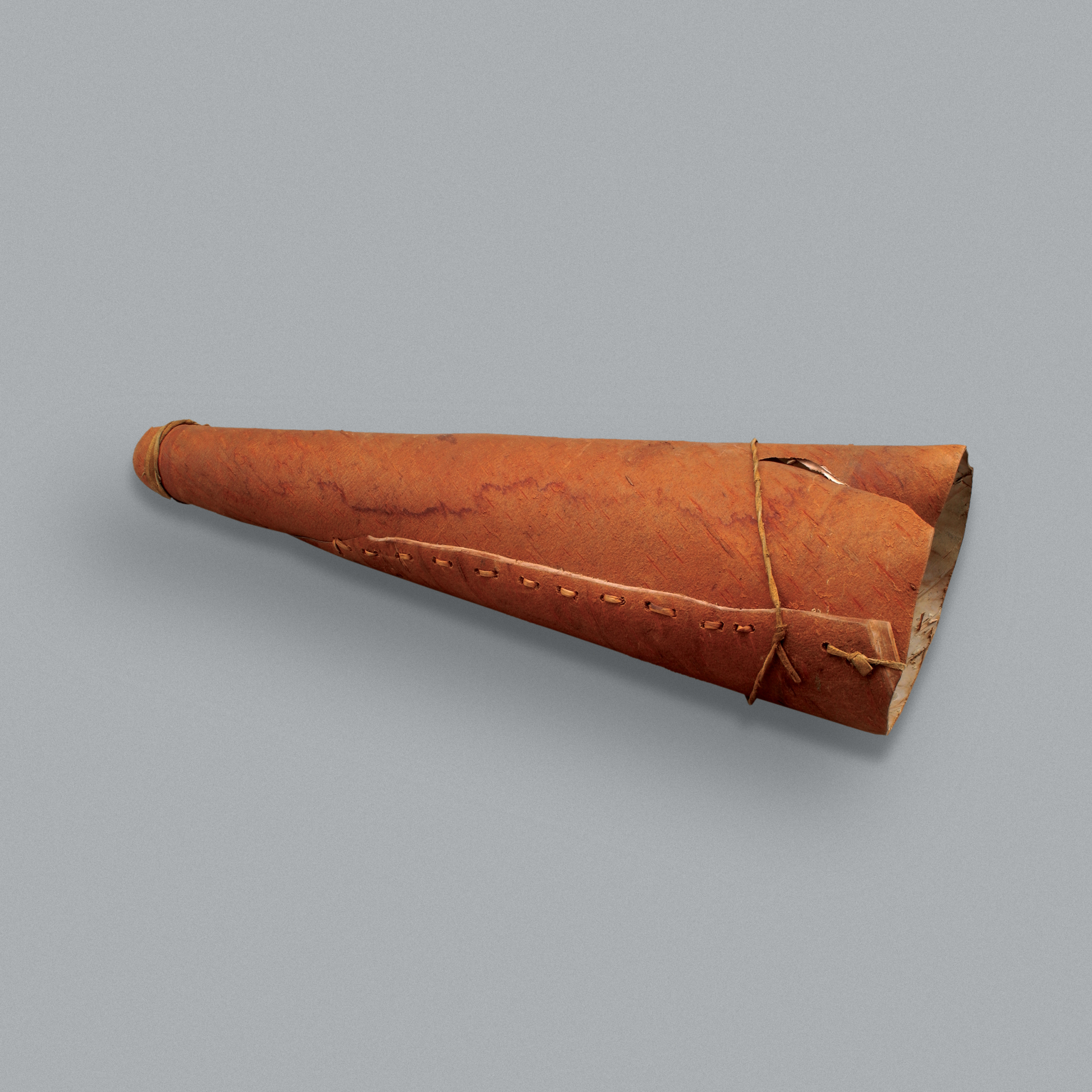 Cone-shaped object made of birchbark